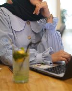 ست تونیک و شلوار گلدوزی آبی - تصویر 3